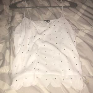 White Gemmed Tank Top